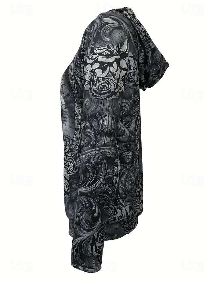 Per donna Felpa con cappuccio Grafico Teschio Halloween Caldo Vintage Moda Manica Lunga Con Cappuccio Top Regolari Streetwear Abbigliamento Quotidiano Casuale Stampato Nero Blu Estate Autunno Inverno del 2025 a $26.99 –P2