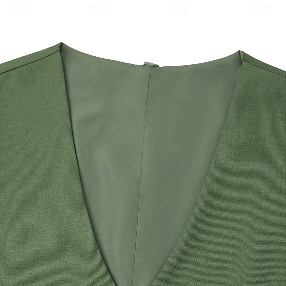 Costumes de mariage pour hommes Affaires Noire Sauge Mode Formelle Été Couleur unie Coupe standard 3 pièces Simple bouton Deux boutons de 2025 ? $136.99 –P14