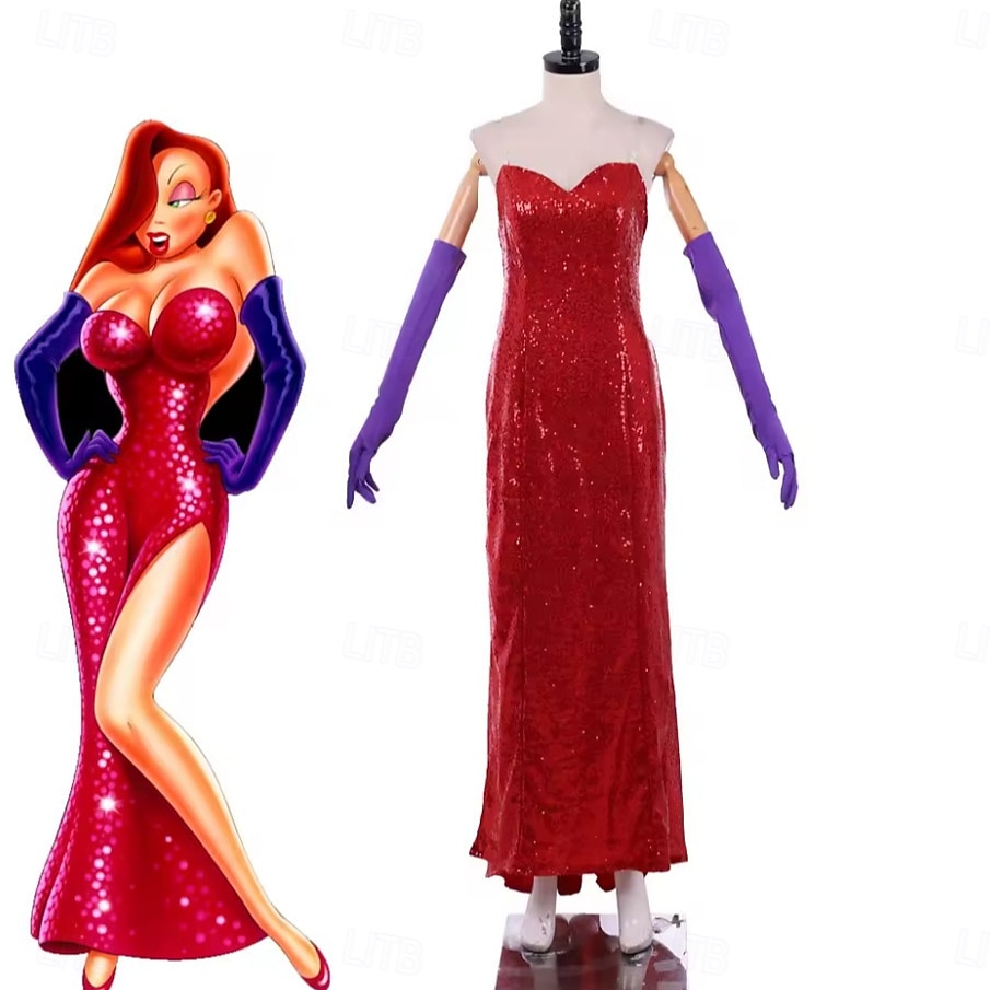Kdo obvinil králíka Rogera králičí jessica Šaty Dobrodružný film Sexy kostým Filmové kostýmy for Dámské Dospělé předvečer Všech svatých Karneval Světový den knihy Výkon Párty 2025 - $58.99 –P3