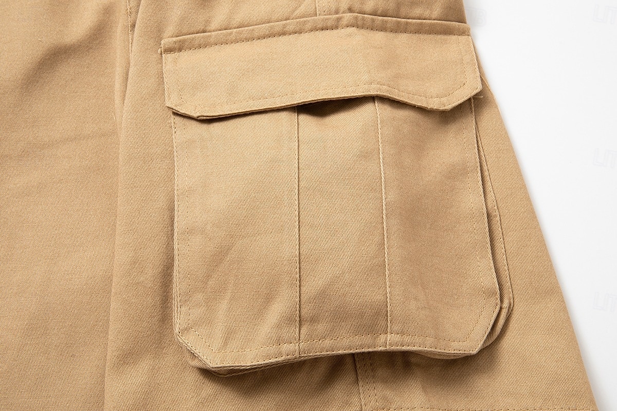 Per uomo Pantaloncini cargo Shorts Pantaloncini Estivi Multi-tasche Tasca con Patta Semplice Comodità Indossabile Lunghezza al ginocchio All'aperto Sport Quotidiano Moda Casual Verde Cachi del 2025 a $22.99 –P5