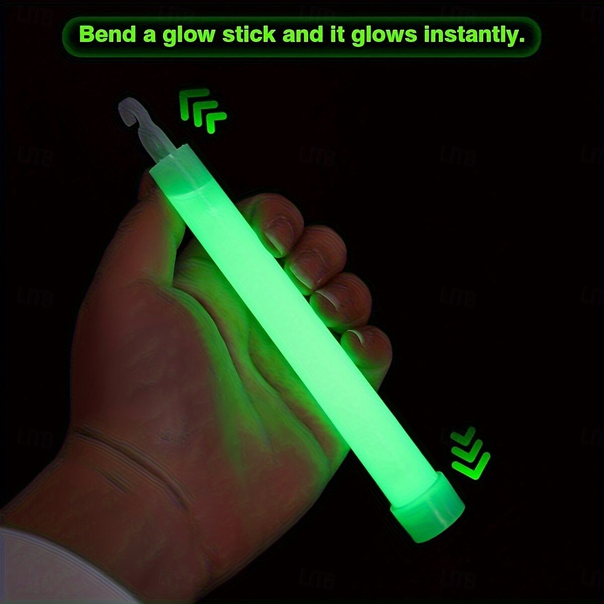Lampe chimique durable de qualité industrielle à longue durée de vie de 12 heures, grand bâton vert, aucune alimentation requise, idéale pour le camping, les urgences, les fêtes, etc. - accessoires de de 2025 ? $15.49 –P10
