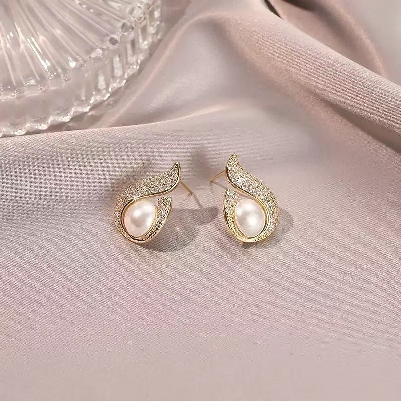 Per donna Orecchini a perno Tropicale Gioia Elegante Orecchini Gioielli Oro Per Feste del 2026 a $11.49 –P3