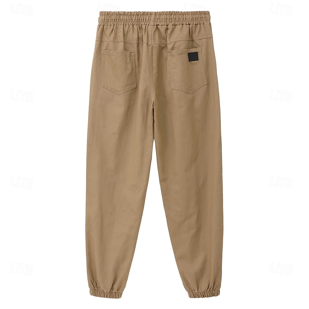 Homens Calças Cargo Calça cargo Corredores Calças Calça Chino Bolsos Com Cordão Punho com Elástico Tecido Comprimento total Esportes Corrida Férias Roupa de rua Cinza claro + azul Preto + Azul Marinho de 2025 por $27.99 –P12