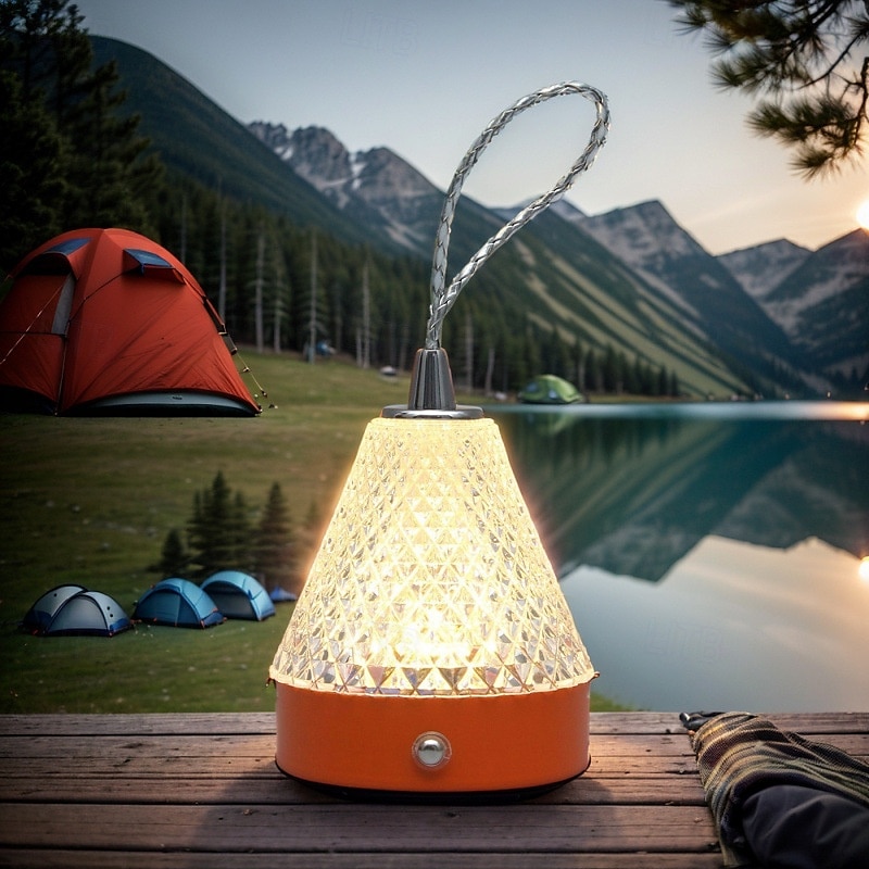 Veilleuse RVB moderne avec 7 couleurs réglables, veilleuse décorative portable pour chambre, salon, camping de 2025 ? $20.99 –P7
