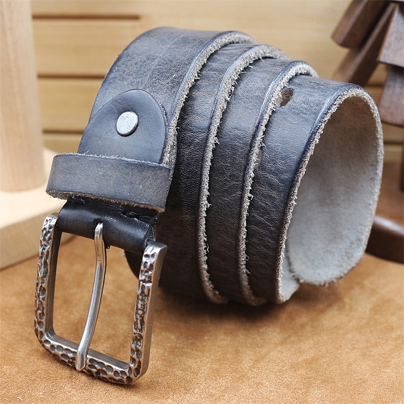 Men's Belt Waist Belt Black Kakhi Dermis Alloy Durable Adjustable Plain Outdoor Daily 2025 - $24.99 –P7