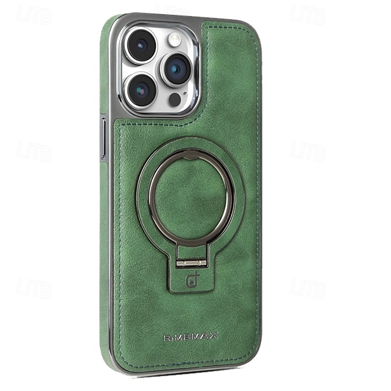 Phone Case For iPhone 16 Pro Max Plus iPhone 16 iPhone 16 Plus iPhone 16 Pro iPhone 15 Pro Max Plus iPhone 15 iPhone 14 Pro Max Plus Back Cover with Stand Holder Magnetic Shockproof Retro TPU PU 2025 - $24.99 –P5