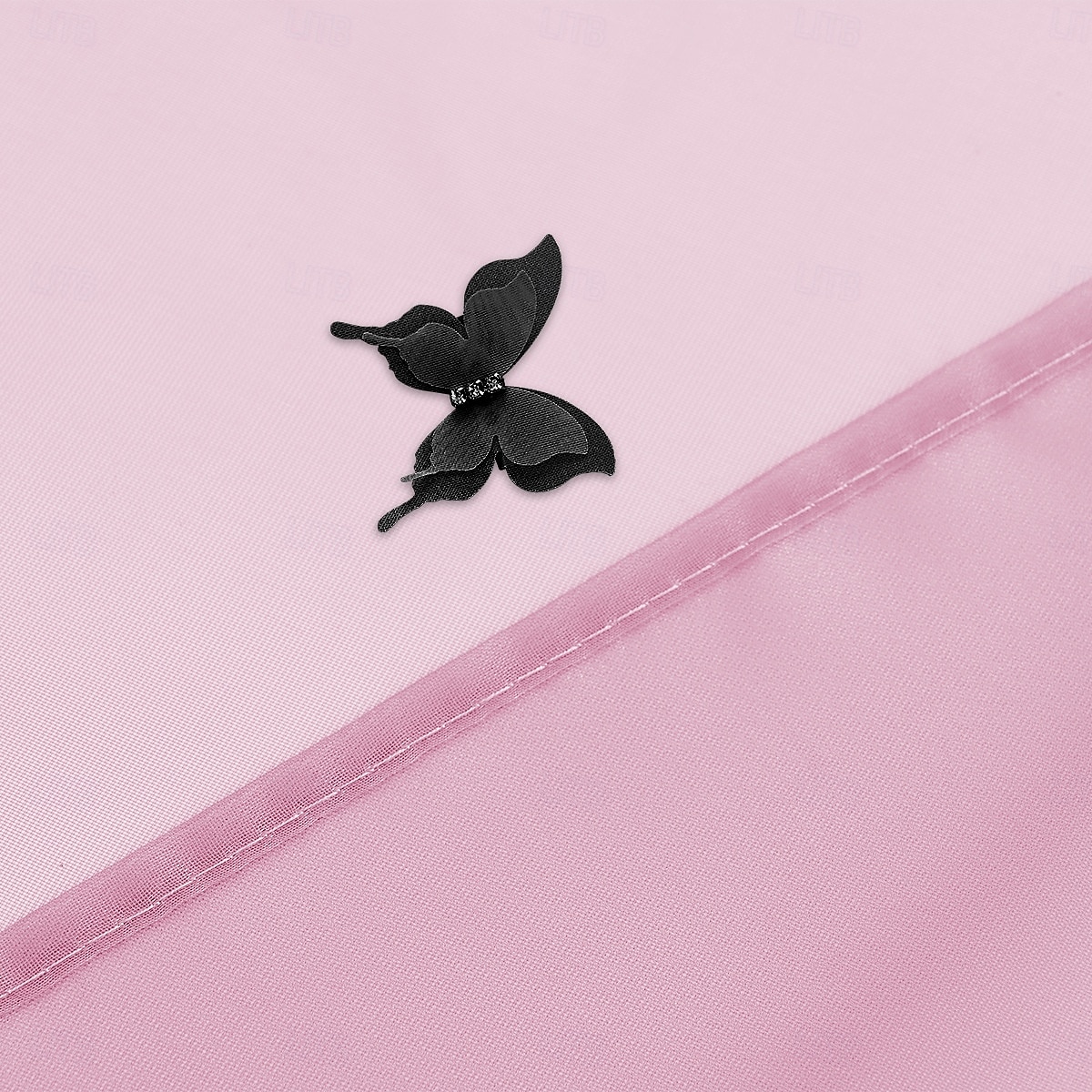 Decoración de cortina de mariposa 3D, diseño de doble capa con cortina transparente de terileno a juego, elegante decoración de ventana para sala de estar, dormitorio o guardería. 2026 - $9.49 –P3