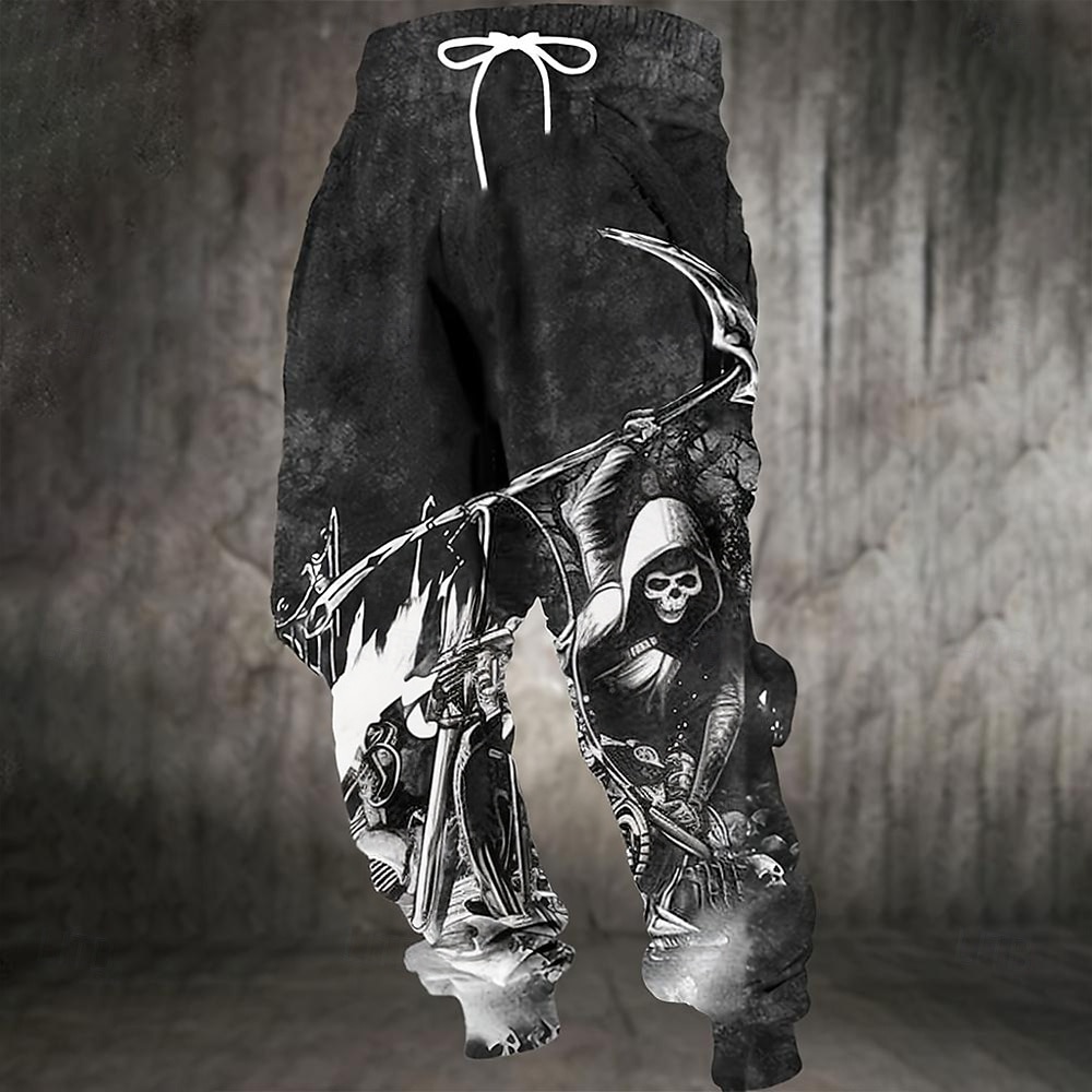 Homme La mort Crânes Joggings Pantalon Jogger Pantalons Taille Moyenne Taille élastique à cordon Style gothique sombre Jogging Vêtements de rue Entraînement Pantalon de survêtement athlétique avec de 2025 ? €22.99 –P2