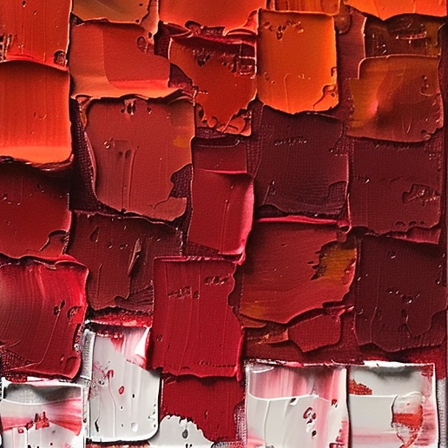 handgemachtes original minimalistisches Ölgemälde auf Leinwand abstrakt rot impasto strukturierte Wandkunst für Wohndekoration mit gespanntem Rahmen ohne Innenrahmen Gemälde 2025 - AU $206.69 –P7