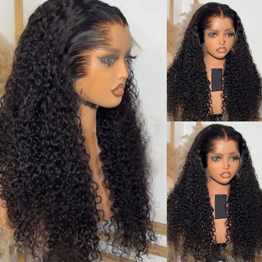 Parrucche vietnamite grezze con capelli umani ricci per donne, attaccatura dei capelli di Lagos, parrucche frontali in pizzo, parrucche senza colla, capelli umani del 2025 a $252.39 –P4