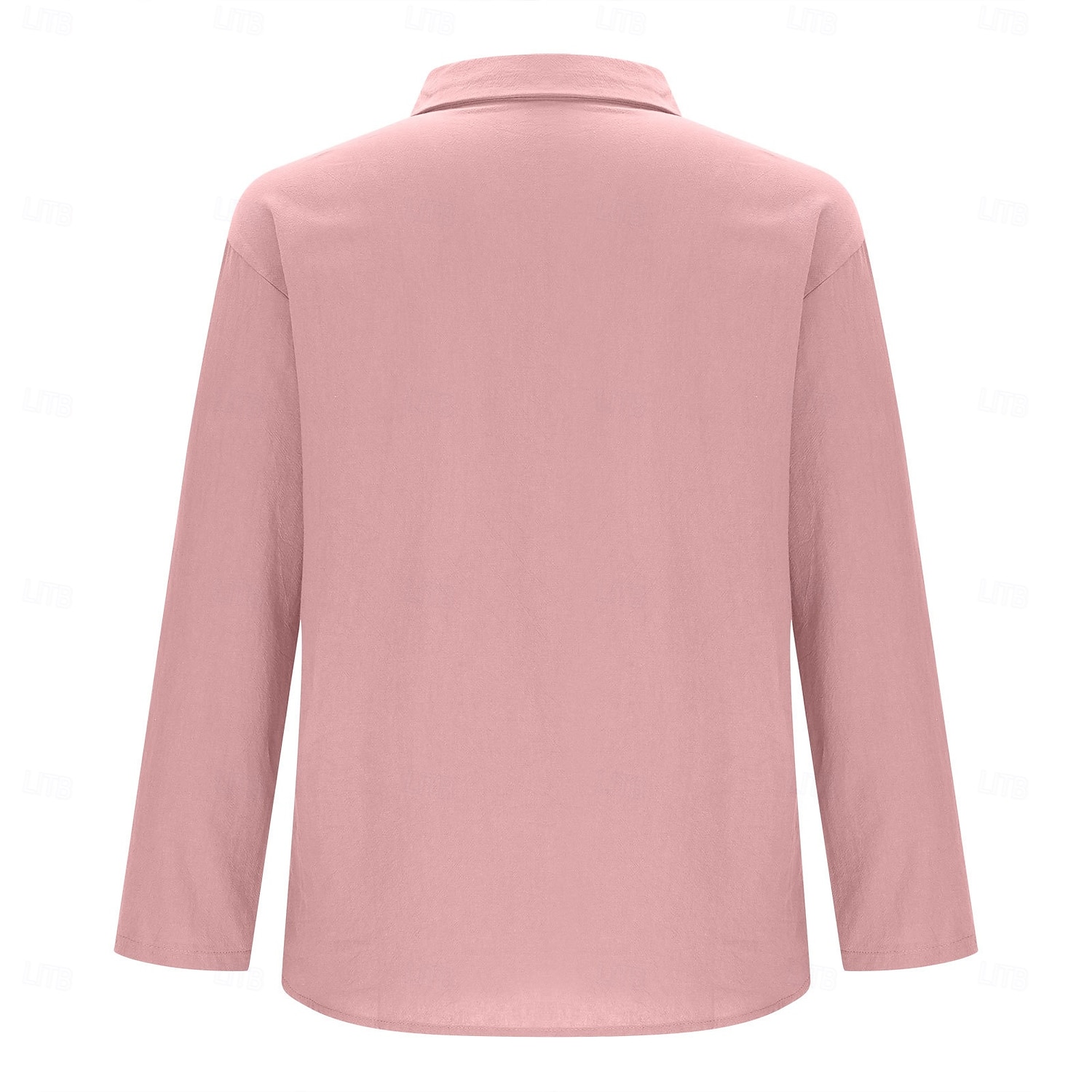 Dame Skjorte Lin-inspirerte sett Knapp opp Bomullsskjorte Helfarge Daglig Fritid Langermet Biskop Skjortekrage Vanlige topper Daglig Lapper Knapper Hvit Rosa Lilla Grønn Vår 2025 - $20.99 –P3