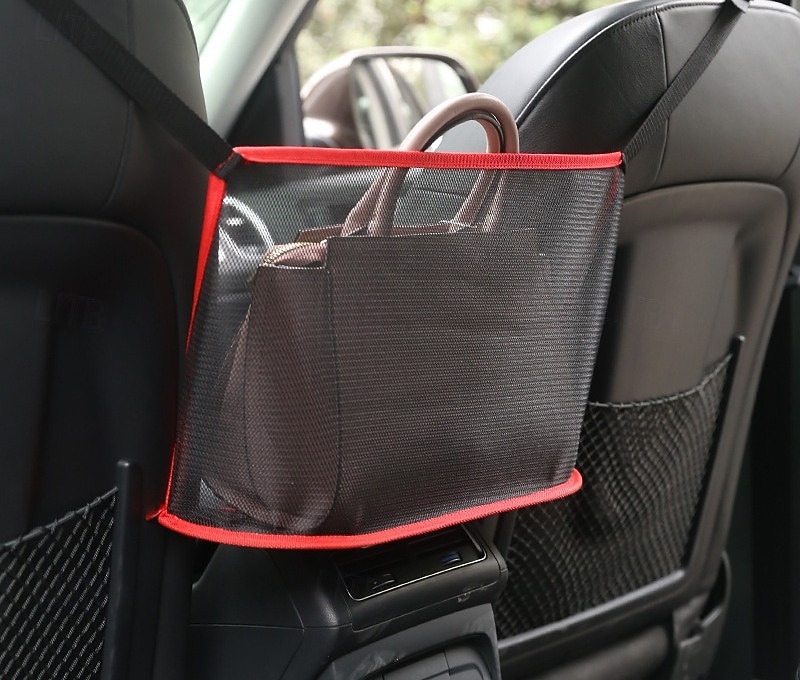 autós hálózseb kézitáska tartó autósülés tárolórendszerező hálós táska hátsó ülés összecsukható tasak kartámasz konzol akasztható tároló a legszükségesebb dolgokhoz 2026 - $11.99 –P10
