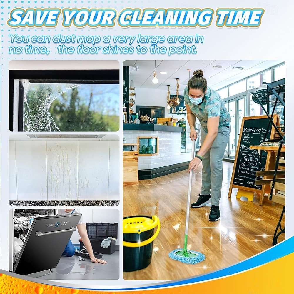 set di panni per mocio in microfibra riutilizzabili da 12 pollici, ricariche per mocio lavabile per pavimenti bagnati &lavaggio a secco, compatibile con la maggior parte dei mop piatti, testine del 2025 a $13.99 –P6