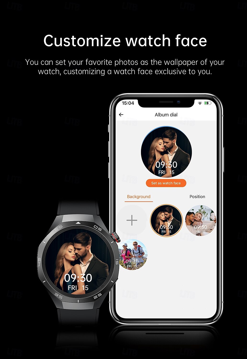 HW95 Smart Watch Men 1.53 inch AMOLED HD Display Sports Health Tracker Waterproof Bluetooth Call Smartwatch 2025 - $39.99 –P13