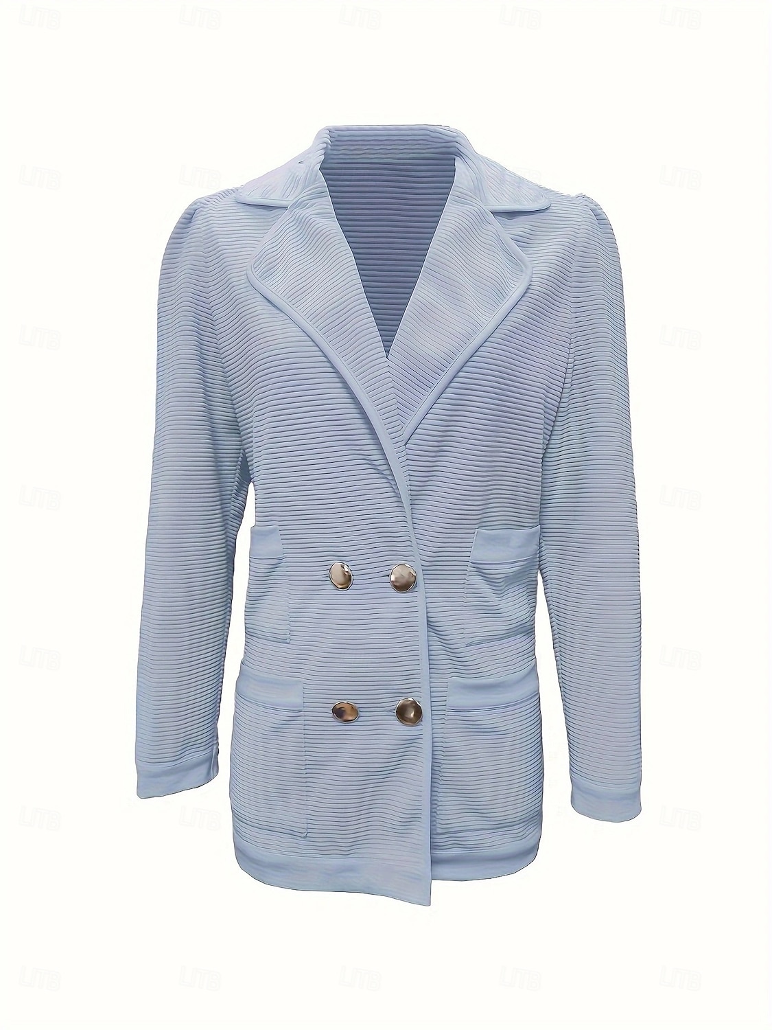 Damen Blazer Bequem Atmungsaktiv Knöpfe Mode Modern Einfach Arbeit Täglich Regulär Umlegekragen Normale Passform Langarm Oberbekleidung Schwarz Weiß Rosa Frühling Herbst 2025 - $29.99 –P14