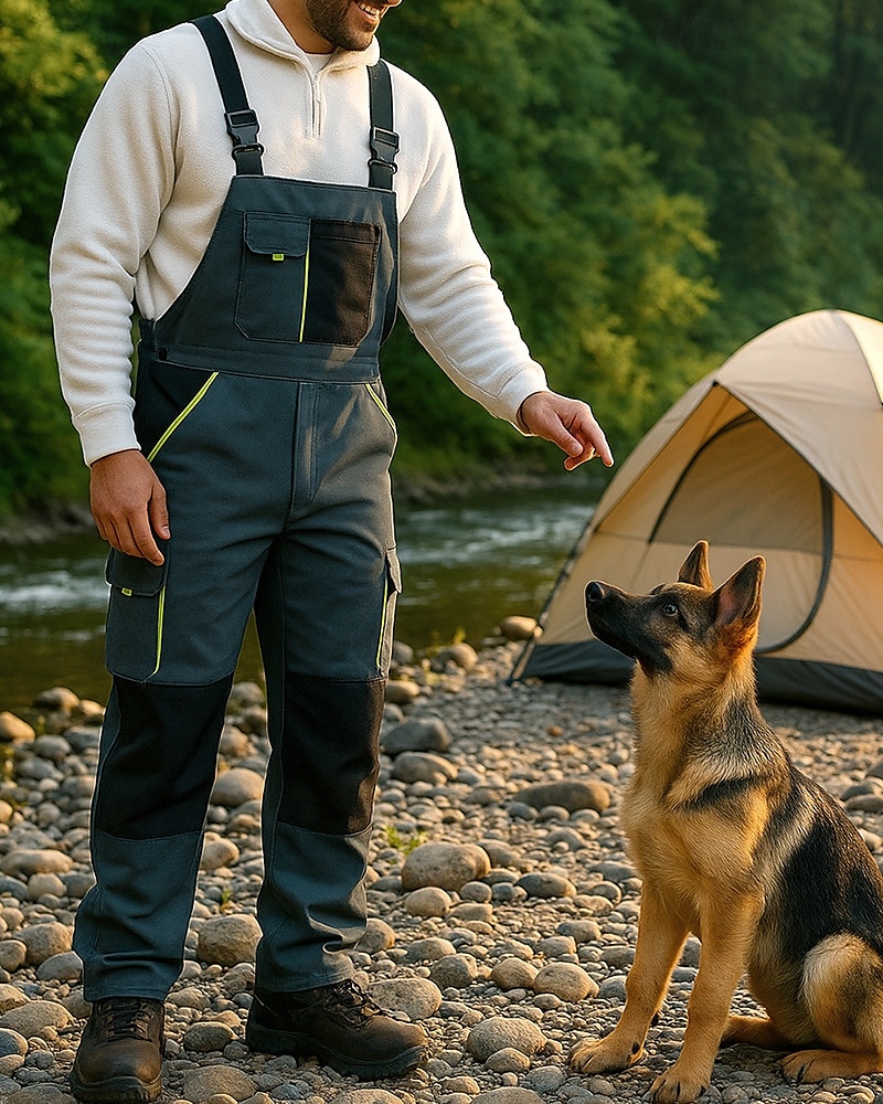 Men's Outdoor Bibs Fishing Bibs Outdoor Regular Fit Waterproof Windproof Bottoms Pocket Black Green Camping / Hiking Running S M L XL XXL 2025 - $36.79 –P1