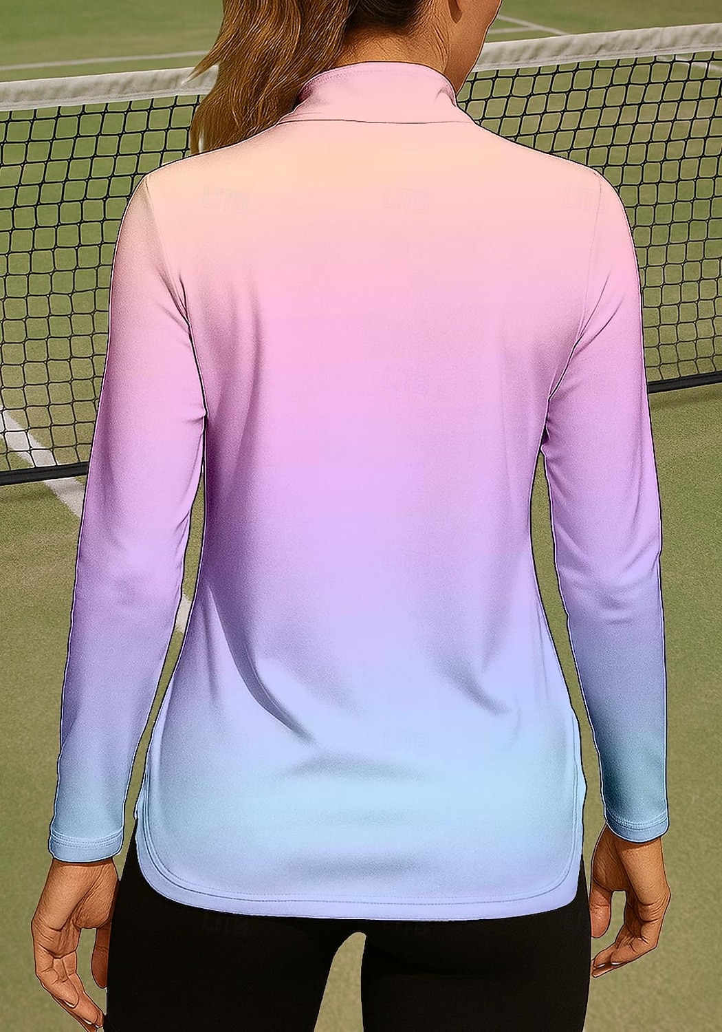 نسائي التدرج Shirt قميص رياضي قميص بولو قميص تنس كم طويل سحاب زهري UPF50+ مقاوم للأشعة فوق البنفسجية عالية المرونة رطوبة فتل متنفس تينس الغولف ركض مرتفعة طوق بسحاب قميص قميص طويل الذراعين 2026 - $25.99 –P2