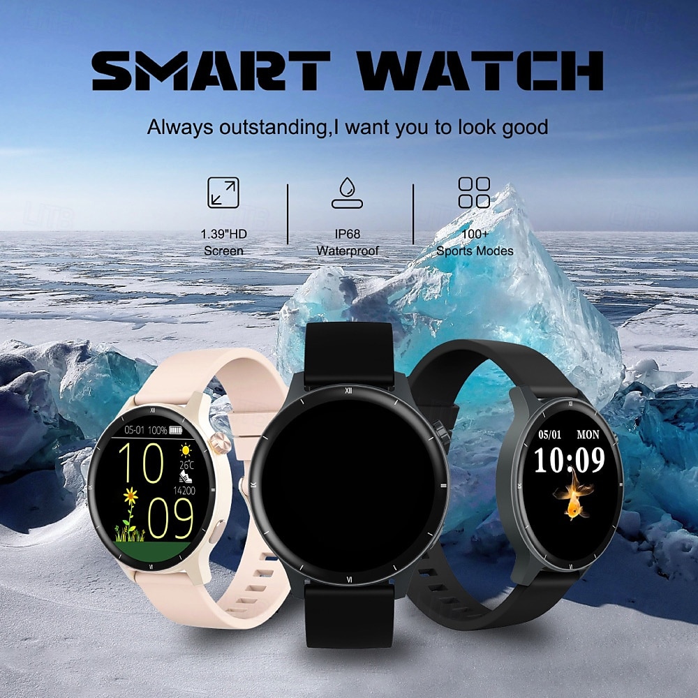 V15Z Orologio intelligente 1.39 pollice Orologio da Corsa Fitness Smartwatch Bluetooth Contapassi Promemoria chiamata Localizzatore di attività Compatibile con Android iOS Da uomo Standby lungo del 2025 a $31.99 –P1