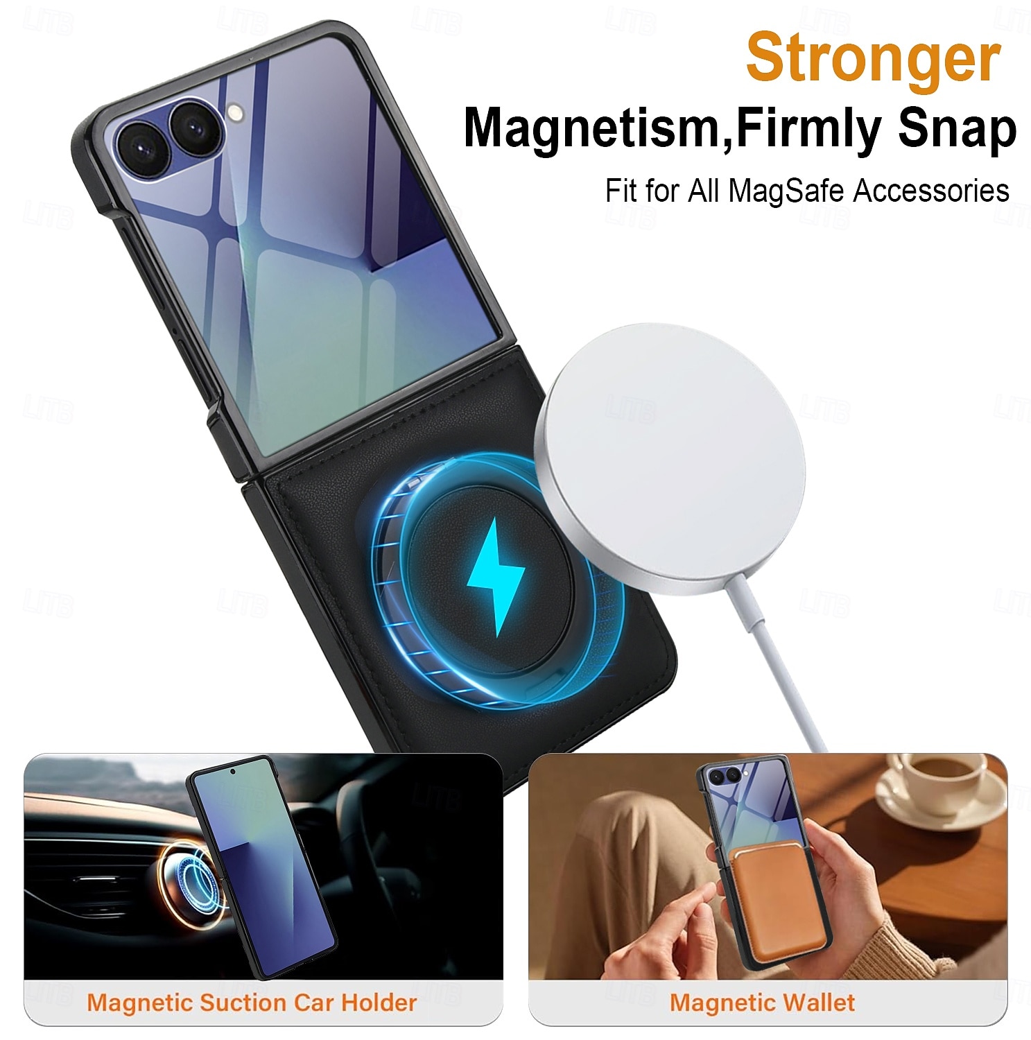 Phone Case For Samsung Galaxy Z Flip 7 Z Flip 6 Z Flip 5 Z Flip 4 Z Flip 3 Back Cover Support Wireless Charging Kickstand Shockproof Retro TPU PU Leather 2025 - $24.99 –P7