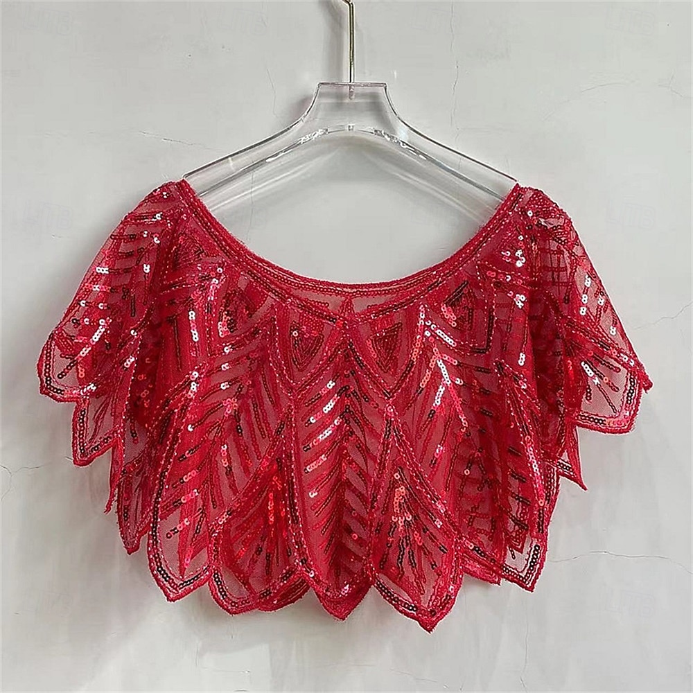 Women's Wrap Elegant Sun Protection Short Sleeve Lace Wedding Wraps With Crystals For Formal Summer 2025 - $25.99 –P12