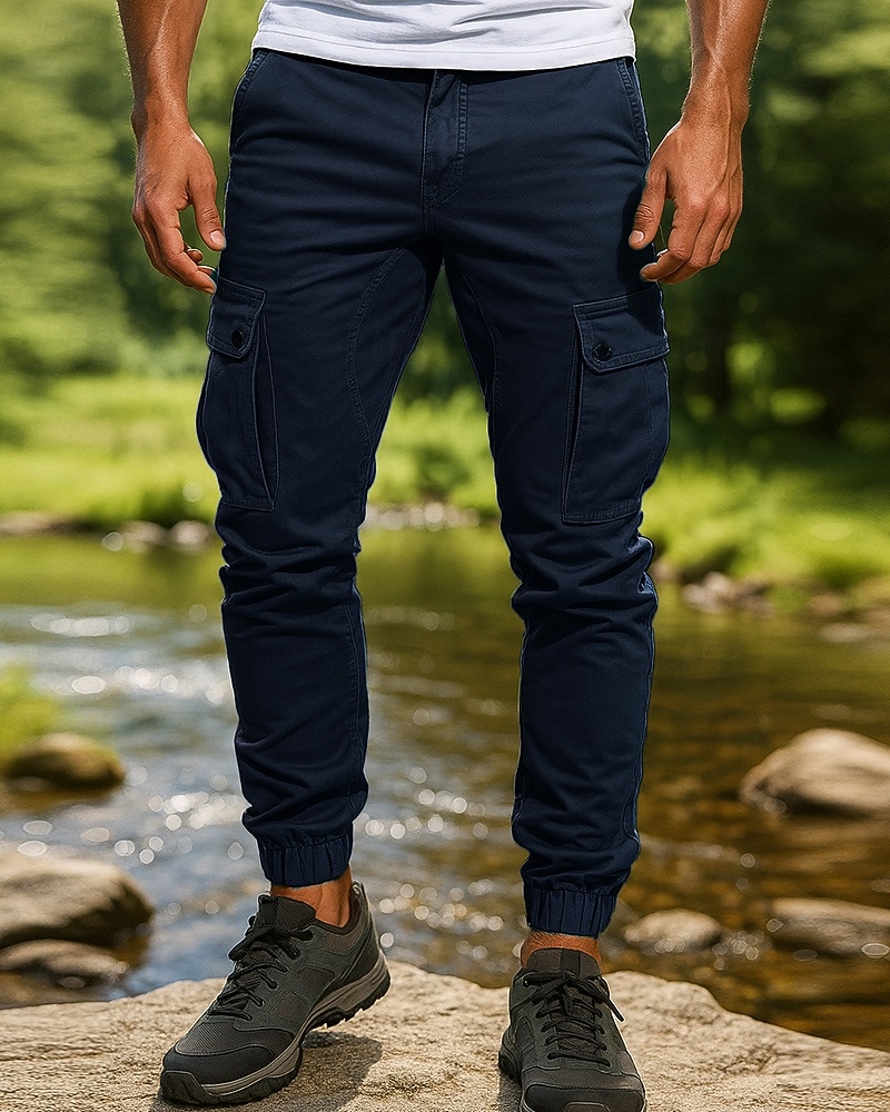 Hombre Pantalones cargo Pantalones para senderismo Primavera Otoño Al aire libre Ajuste regular Impermeable Resistente al Viento Prendas de abajo Bolsillo Negro Verde Ejército Algodón Camping 2026 - $25.99 –P6