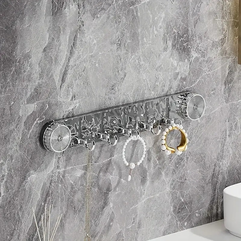 Crochet à ventouse rotatif étanche, sans perçage, peu encombrant, crochet pour serviette de douche, cintres pliables en plastique, idéal pour la salle de bain&amp;organisation de la cuisine de 2025 ? $12.49 –P4