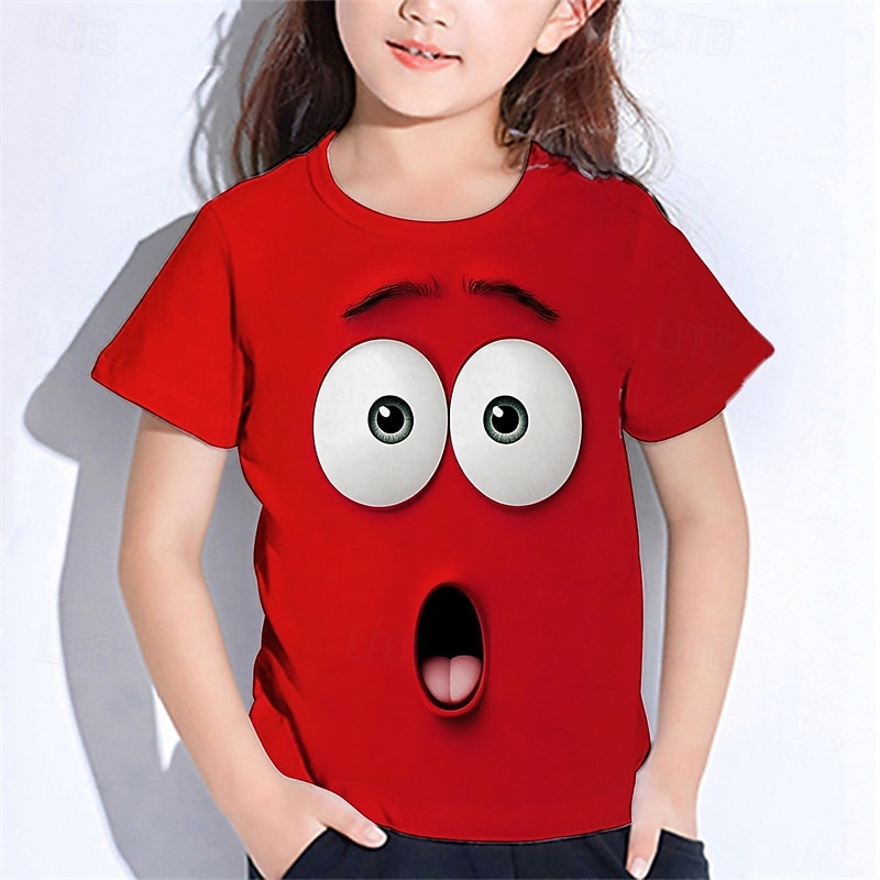 Girls' 3D Cartoon T shirt Tee Short Sleeve Summer Spring Fashion Basic Kids 4-12 Years Crew Neck Outdoor Casual Daily Regular Fit 2025 - $11.99 –P1