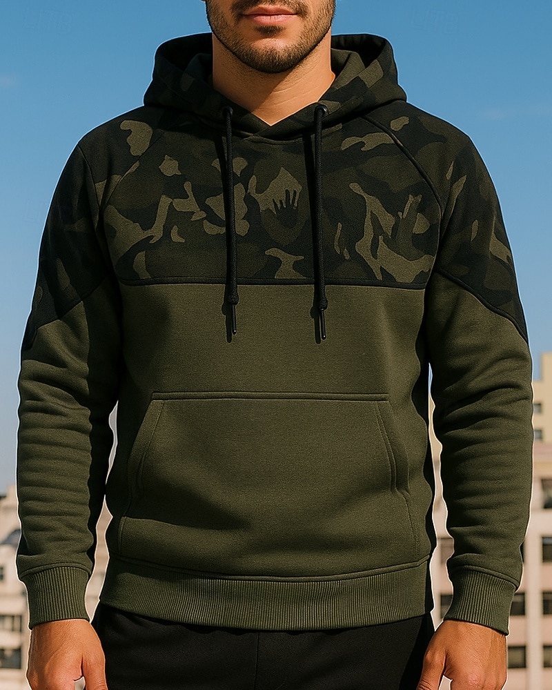 Per uomo Top casual Felpa con cappuccio Felpe Con cappuccio Manica Lunga Top Athleisure Mimetico Protezione Solare Antivento Escursionismo Allenamento Atletico abbigliamento sportivo Abbigliamento del 2025 a $23.99 –P1