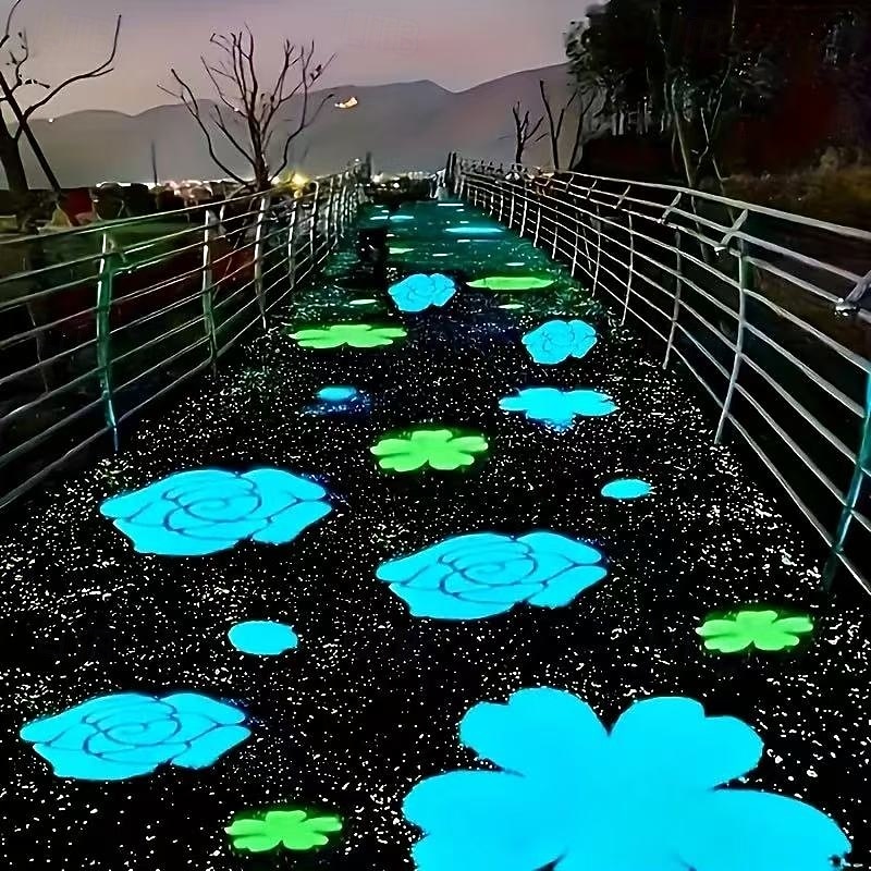 20000 pezzi di ciottoli di resina luminescenti al buio, ghiaia decorativa durevole per giardino, vialetto, acquario, decorazione per feste all'aperto e al chiuso del 2026 a $19.99 –P7