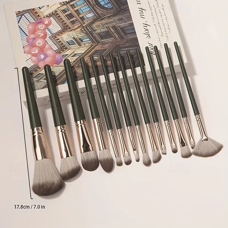 14PCS Makeup Brush Set, Professional Foundation Blending Eyeshadow Eyeliner Contour Face Brushes with Soft Synthetic Bristles and Wooden Handles for Beginners and Pros 2026 - $10.49 –P4