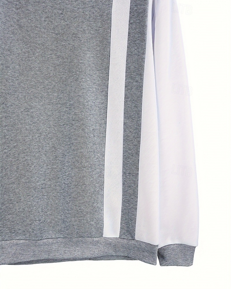 Per uomo Maglia Grigio chiaro Girocollo Blocco di colori Sport & Outdoor Quotidiano Ferie Poliestere Streetwear Essenziale Casual Primavera Autunno Abbigliamento Felpe con cappuccio Felpe Manica Lunga del 2026 a $24.99 –P5