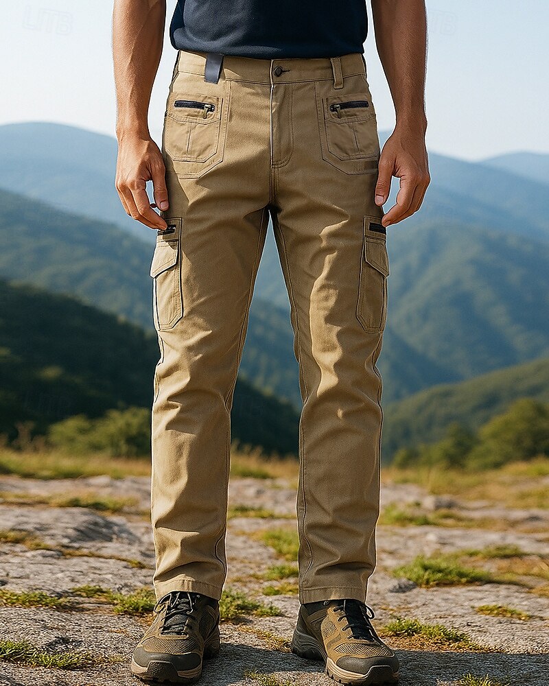 Herren Cargohosen Wanderhosen Außen Normale Passform Wasserdicht Winddicht Leicht Unterteile Tasche Schwarz Grün Baumwolle Camping / Wandern Laufen S M L XL XXL 2025 - $34.99 –P1