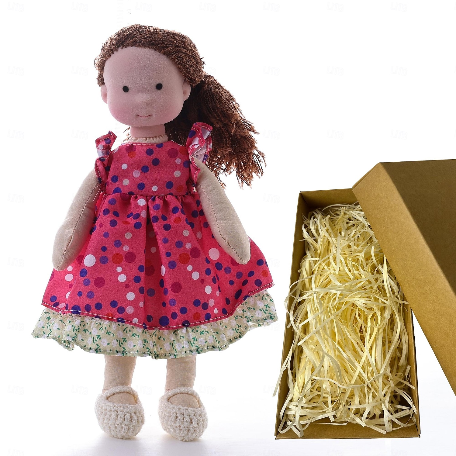 Muñeca Waldorf de cuerpo de algodón, muñeca de artista hecha a mano, mini muñeca para vestir, bricolaje (oso accesorio no incluido) para regalos de Navidad 2025 - $42.99 –P9