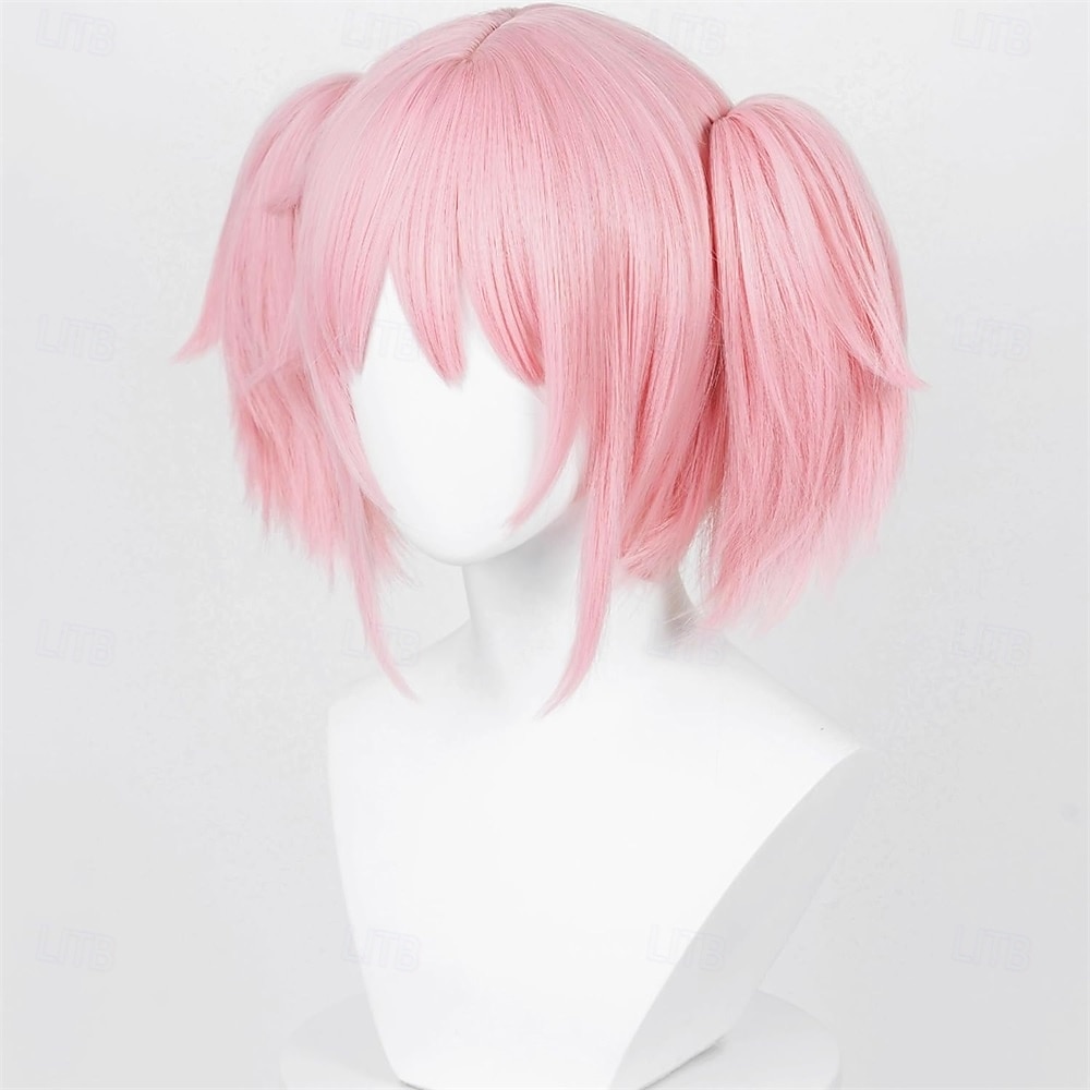 Cosplay Wig Pink Ponytail Wigs with Bangs Cute Lolita Pigtails Wig for Women Girls Halloween Party 2025 - $27.99 –P2