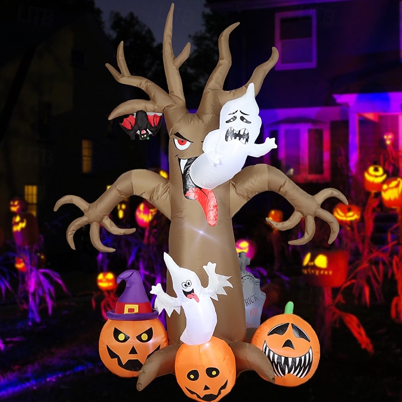 Árvore morta inflável de Halloween de 8 pés para áreas externas com fantasma e abóbora, decorações de quintal infláveis de Halloween com luzes LED, árvore inflável de Halloween, decoração de Halloween de 2025 por $148.99 –P1