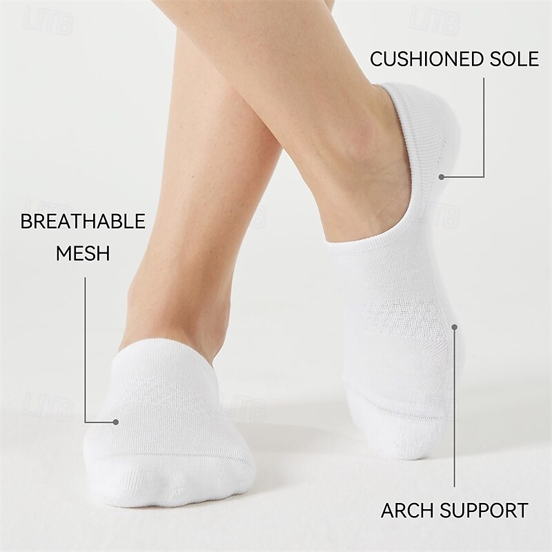 Herr 4 Par Multipack Socka Löparstrumpor Vardagliga strumpor Svart Vit Färg Slät Semester Sport & Utomhus Dagligen Grundläggande Medium Vår Höst Mode Ledigt 2025 - $2.99 –P7