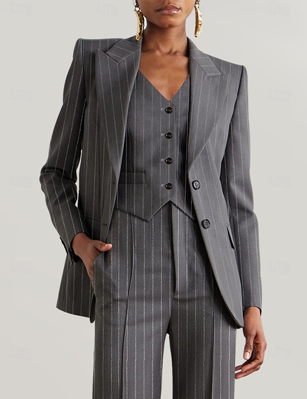damesblazers moeder van de bruid elegante lange mouwen met knopen effen kleur 2025 - $99.99 –P1