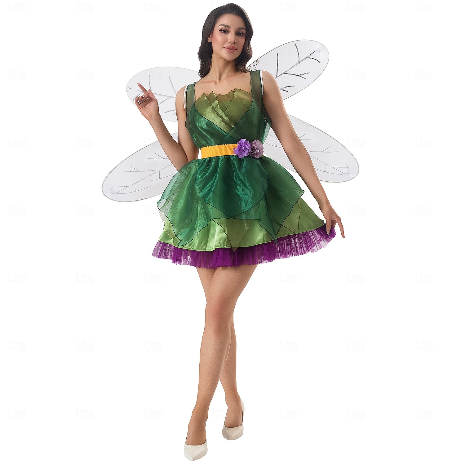 Peter Pan Fairy Tale Elf Tinker Bell Dress Cosplay Costume Tutu Storybook Characters Cosplay Movie Cosplay for Women's Adults' Halloween Carnival World Book Day Performance Educational Dress Up 2025 - $46.99 –P6