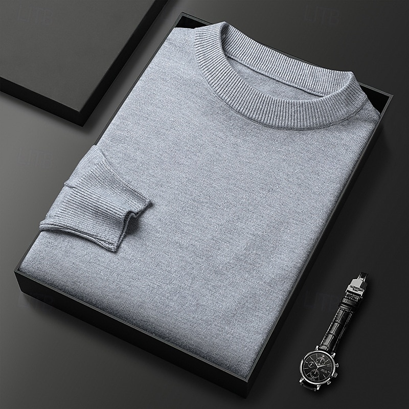 Homme Pull Pull Tricoté Côtelé Tricoter Hauts Réguliers Tricoté Uni Col ras du cou Mode Basique Vacances Tenue quotidienne Vêtement Tenue Automne Hiver Chameau Vin S M L de 2025 ? $22.99 –P3