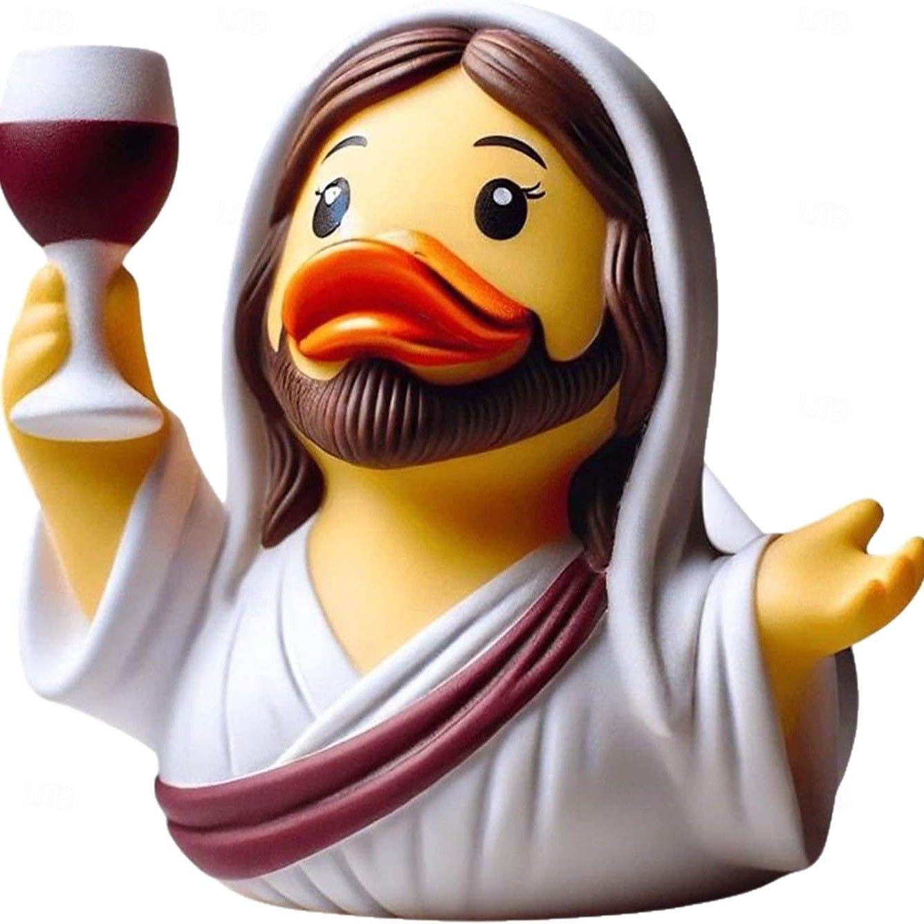 Figura de pato de Jesús María, estatua de pato de resina, regalo de decoración religiosa para el hogar, divertida escultura de pato de goma católico para escritorio, estante o exhibición de mesa. 2026 - $17.99 –P6