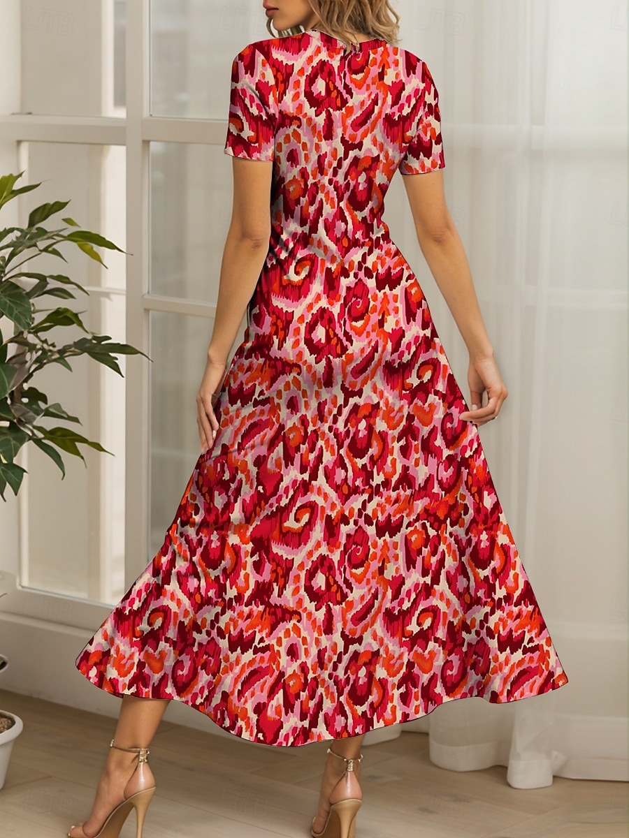 Pentru femei Rochie Maxi Rochie casual Rochie A line Rochie de vară Elegant Vacanță Casual Fit regulat Grafic Abstract Manșon scurt Pătrat Galben Roșu-aprins Albastru piscină Mov Vară Primăvară 2025 - $31.99 –P2