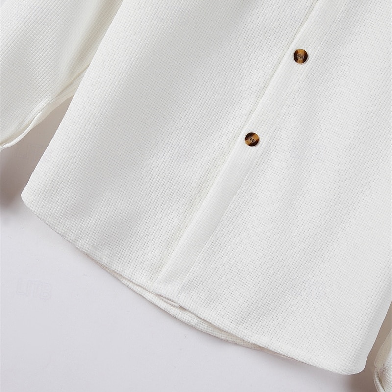 Homme Veste Légère Veste gaufrée Veste Décontractée Vacances Quotidien Respirant Avec Poches Printemps Automne Uni Mode Classique Revers Régulier Noir Blanche Vin Vert foncé Kaki Veste de 2025 ? $26.99 –P8