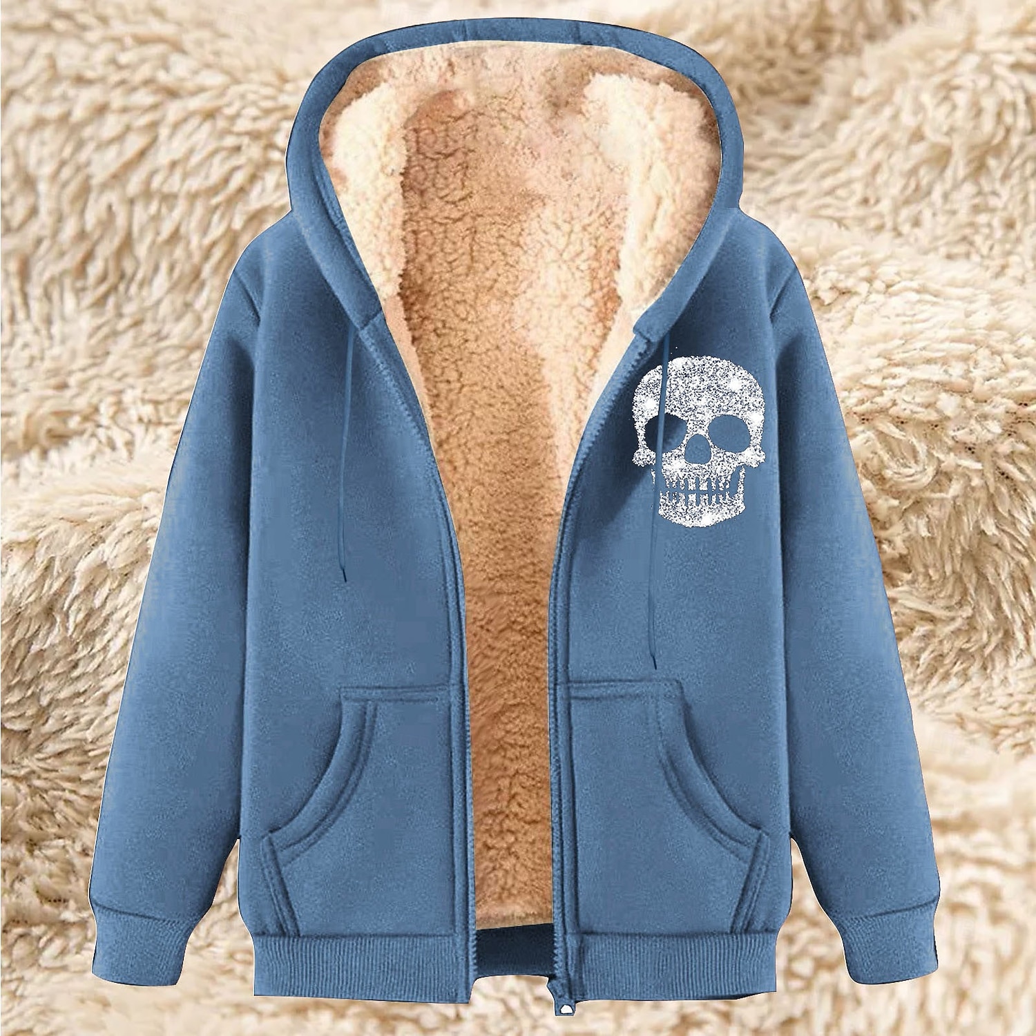 Homens Full Zip Hoodie Moletom com zíper Casaco de lã Moletom de lã Adamascado Preto Vinho Vermelho Azul Com Capuz Caveiras Tecido Estampas Abstratas Zíper Bolsos Desportos e Ar livre Casual Diário de 2025 por $23.99 –P8