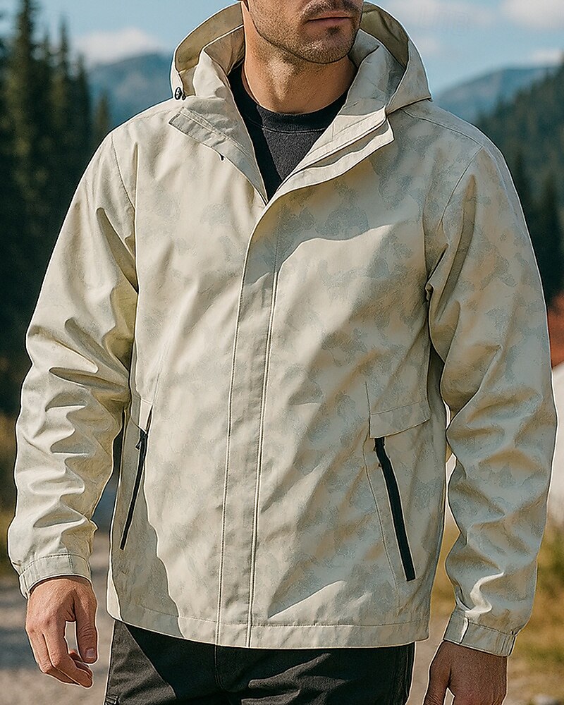 Hombre Cortavientos Chaqueta Chaqueta para senderismo Chaqueta rígida Al aire libre Impermeable Resistente al Viento Trajes de senderismo Ropa de senderismo Primavera Otoño Camiseta Camping 2025 - $28.99 –P1