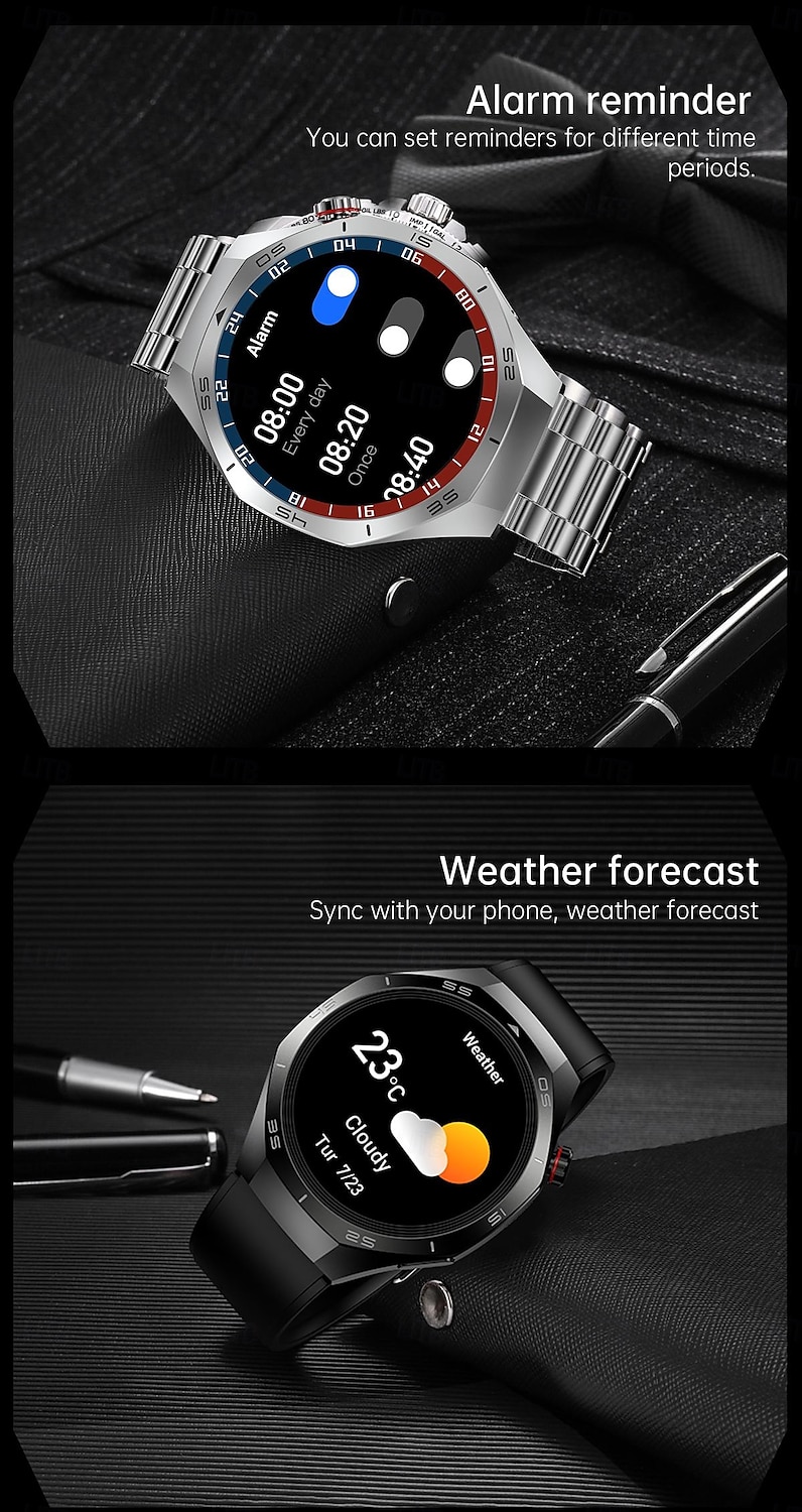 HW95 Smart Watch Men 1.53 inch AMOLED HD Display Sports Health Tracker Waterproof Bluetooth Call Smartwatch 2025 - $39.99 –P18