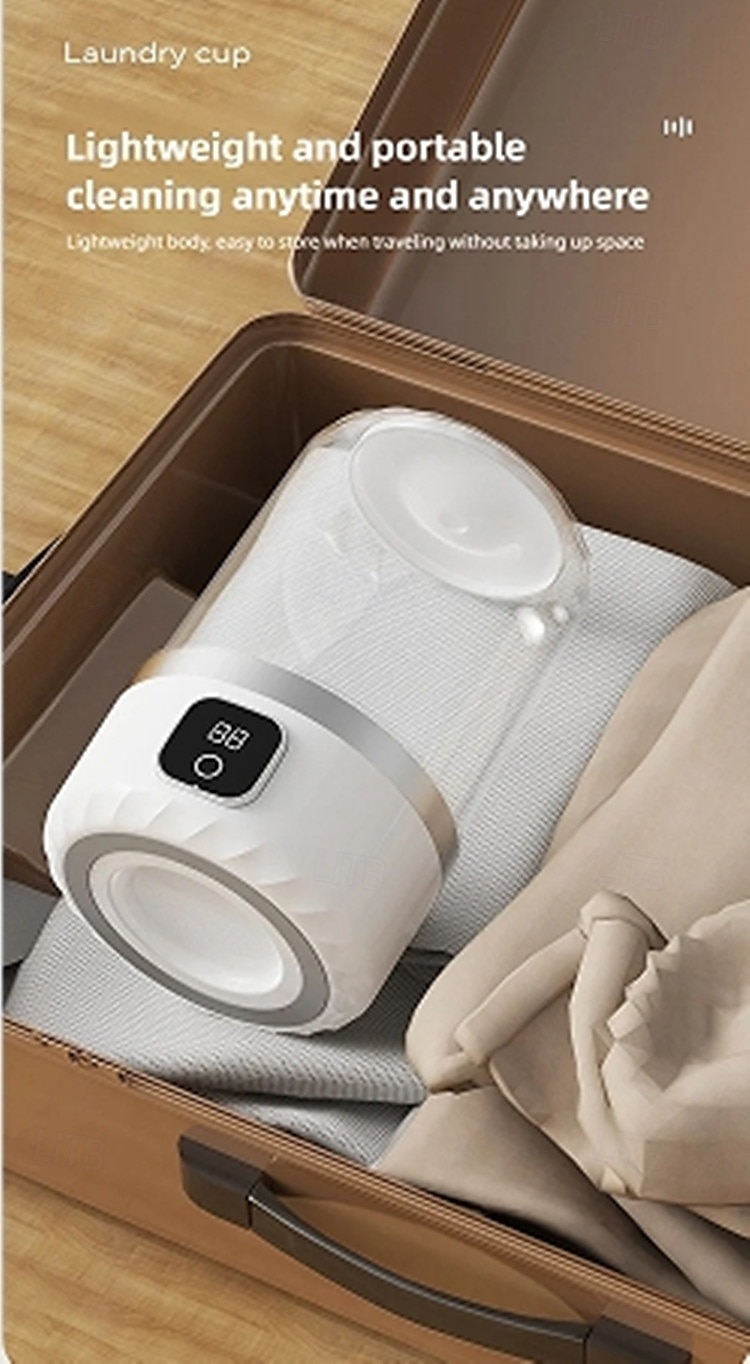 draadloze elektrische wasmachine mini-wasmachine voor reissokken en ondergoed kleine draagbare wasmachine 2025 - $36.99 –P6