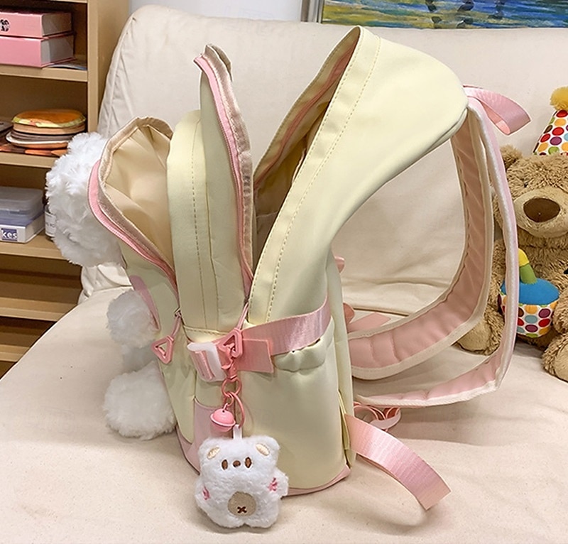 Sac à dos d'école jaune et rose pour filles avec motif ours en peluche, joli sac léger pour les élèves de maternelle et du primaire de 2025 ? $34.99 –P6