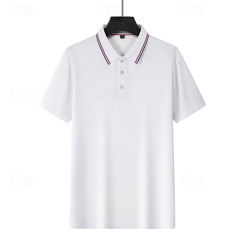 Férfi Golfing Pique pólóingek Üzleti Hétköznapi Bordás pólógallér Rövid ujjú Divat Alap Tömör szín Gombok Nyár Tavasz & Ősz Normál Fekete Rózsaszín Fehér Sárga Világoszöld Piros Golfing 2025 - $13.99 –P15