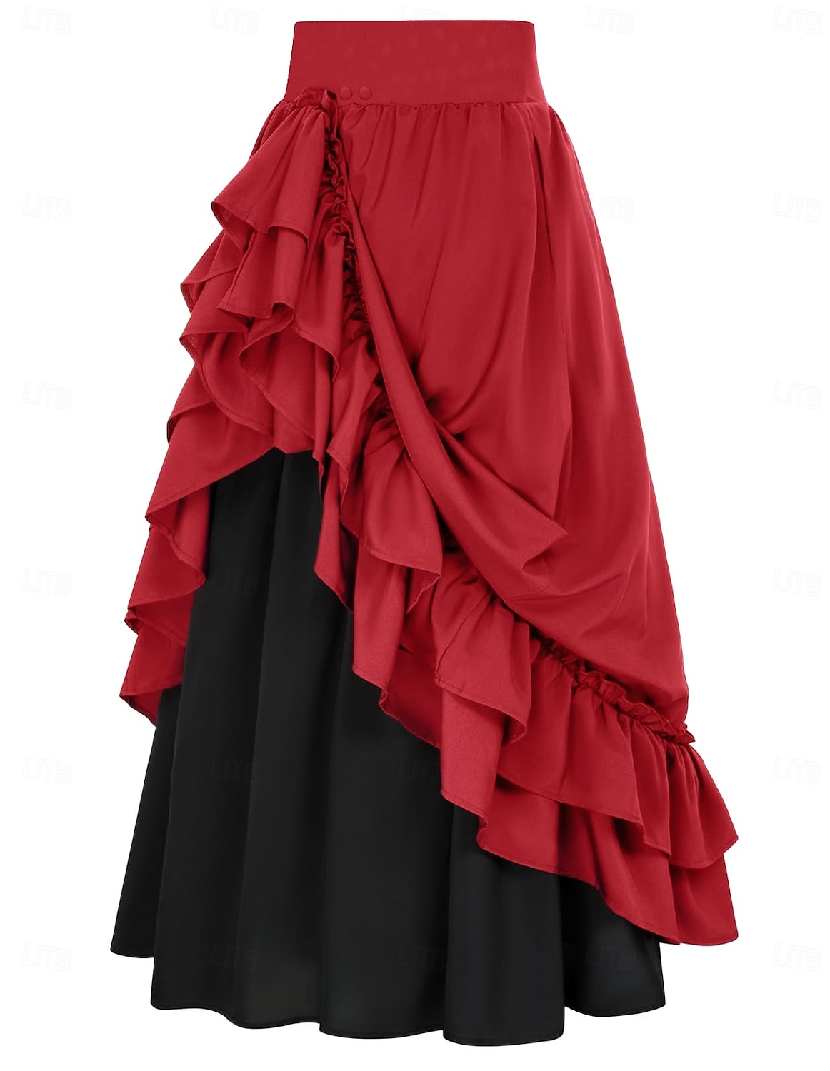 Punk & Gothic Medieval Renaissance Skirt Cosplay Costume Maxi Skirt Solid Colored Women's Celtic Pirate Fantasy Halloween Carnival Masquerade Carnival Casual Daily Adults' Skirt 2025 - $34.99 –P7