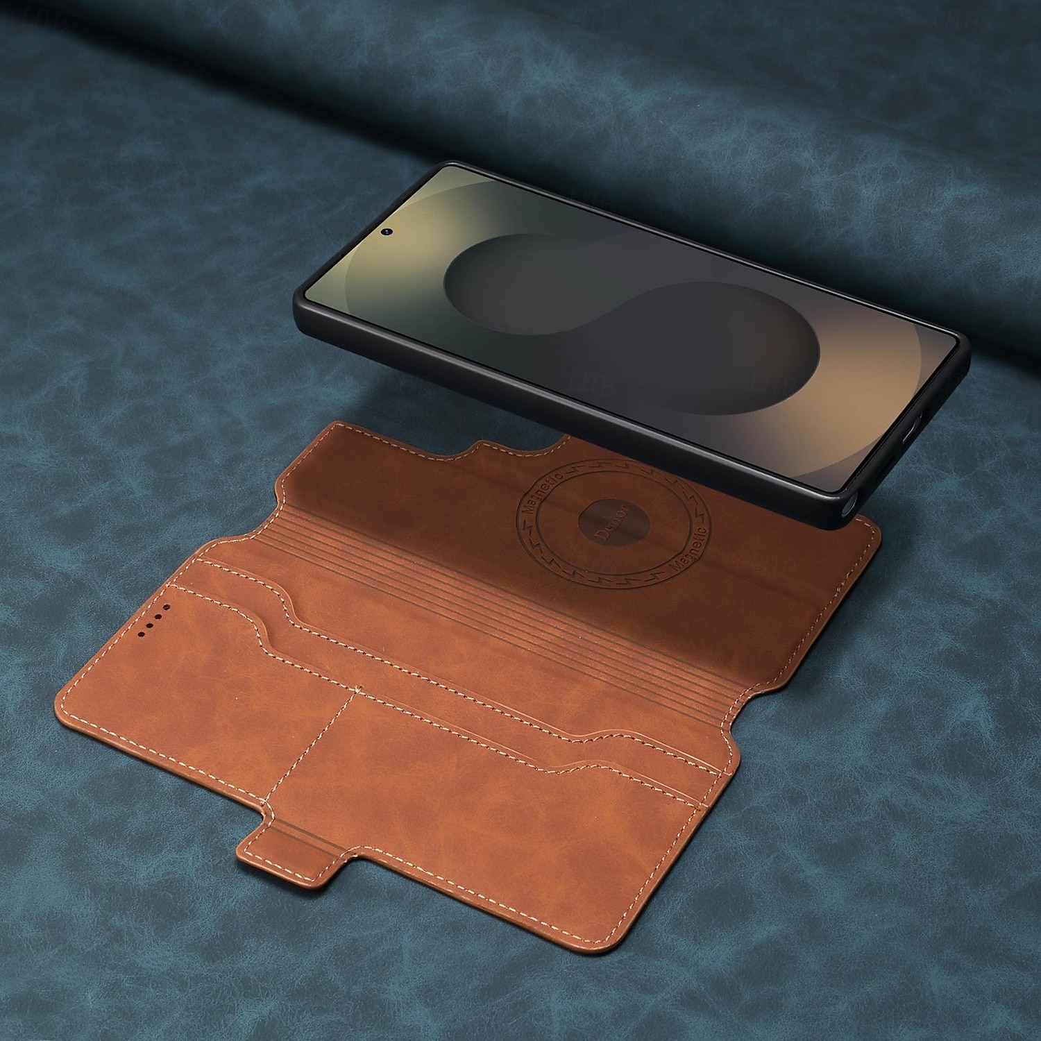 Phone Case For Samsung Galaxy S25 Plus S25 Ultra S24 Ultra S24 Plus Back Cover Support Wireless Charging Kickstand Card Slot Retro TPU PU Leather 2025 - $22.99 –P8